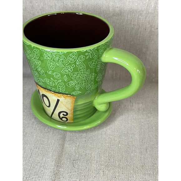GREEN Disney Mad Hatter Mug Alice Wonderland Mad as a Hatter Tea Coffee Mug Cup - Picture 5 of 10